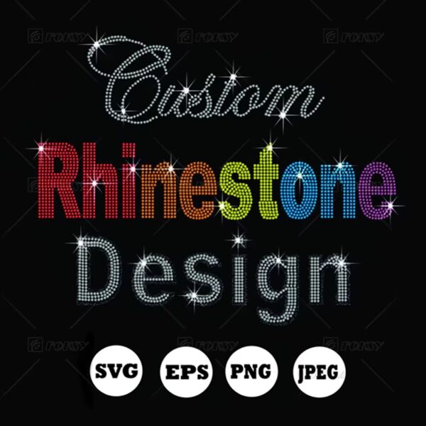 Custom Rhinestone Transfer Sheet (Up to 16"x16") - Hotfix Thumbnail